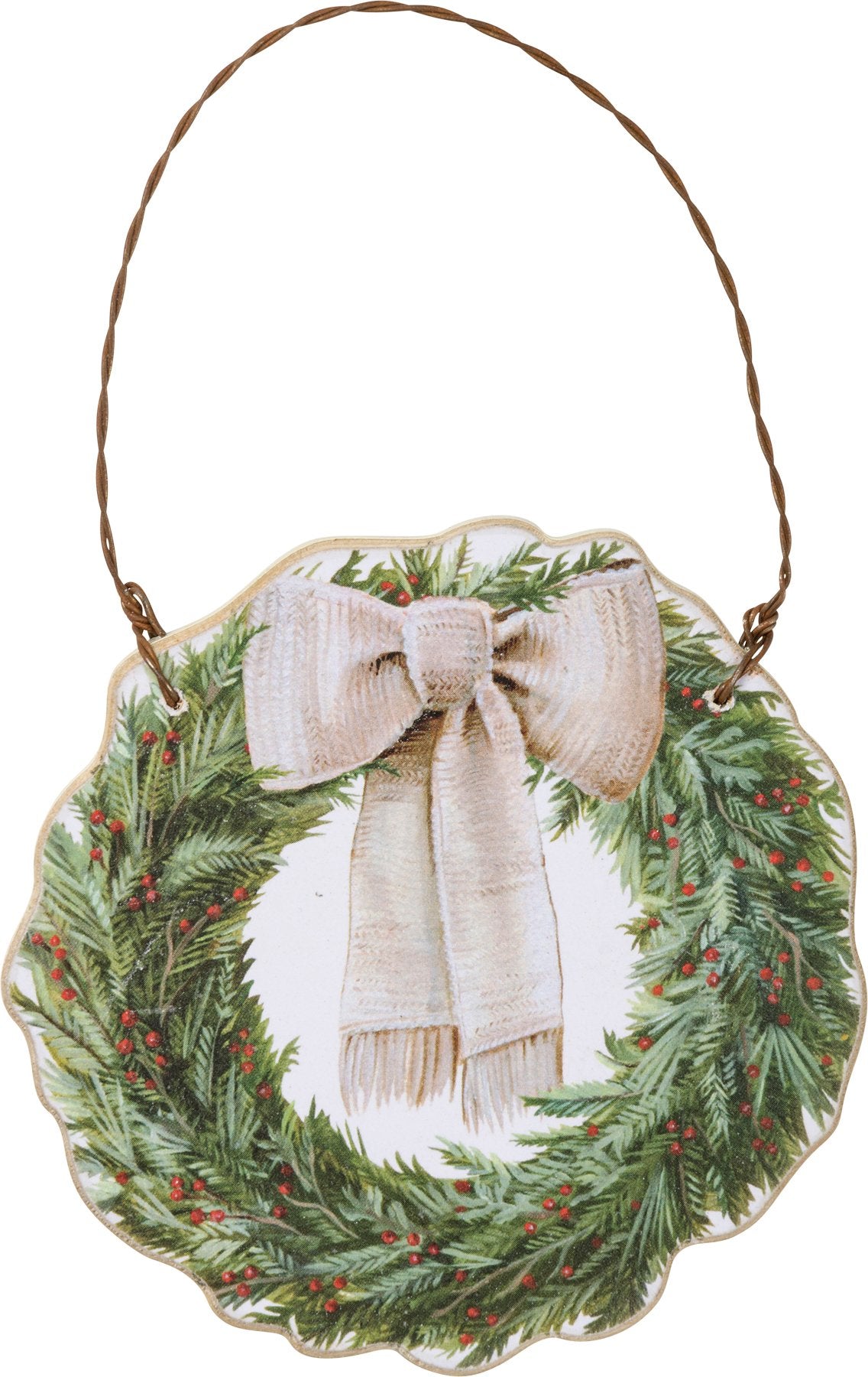 Charming Cozy Christmas Ornament Set: Rustic Wood & Paper Holiday Tree Decorations