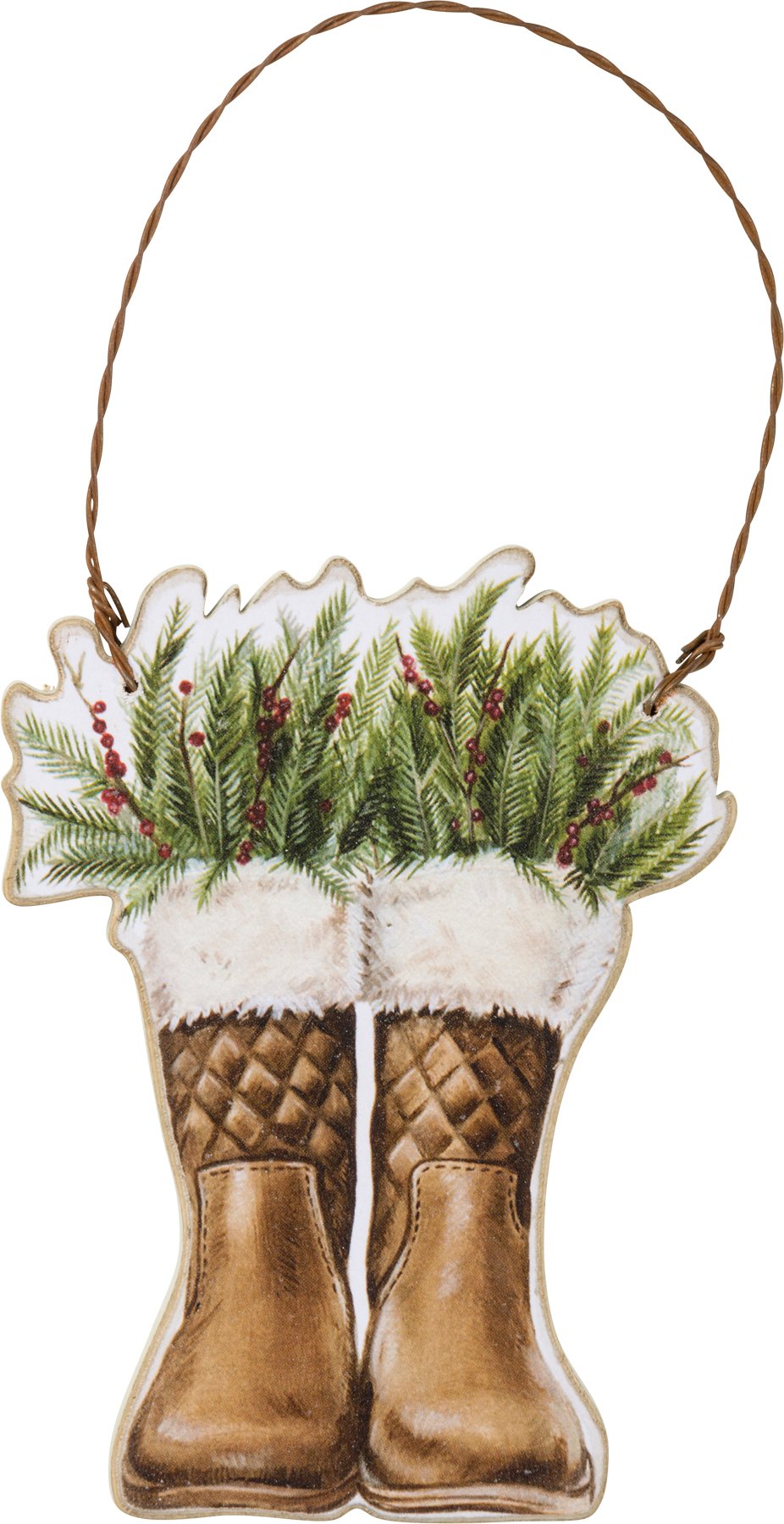 Charming Cozy Christmas Ornament Set: Rustic Wood & Paper Holiday Tree Decorations