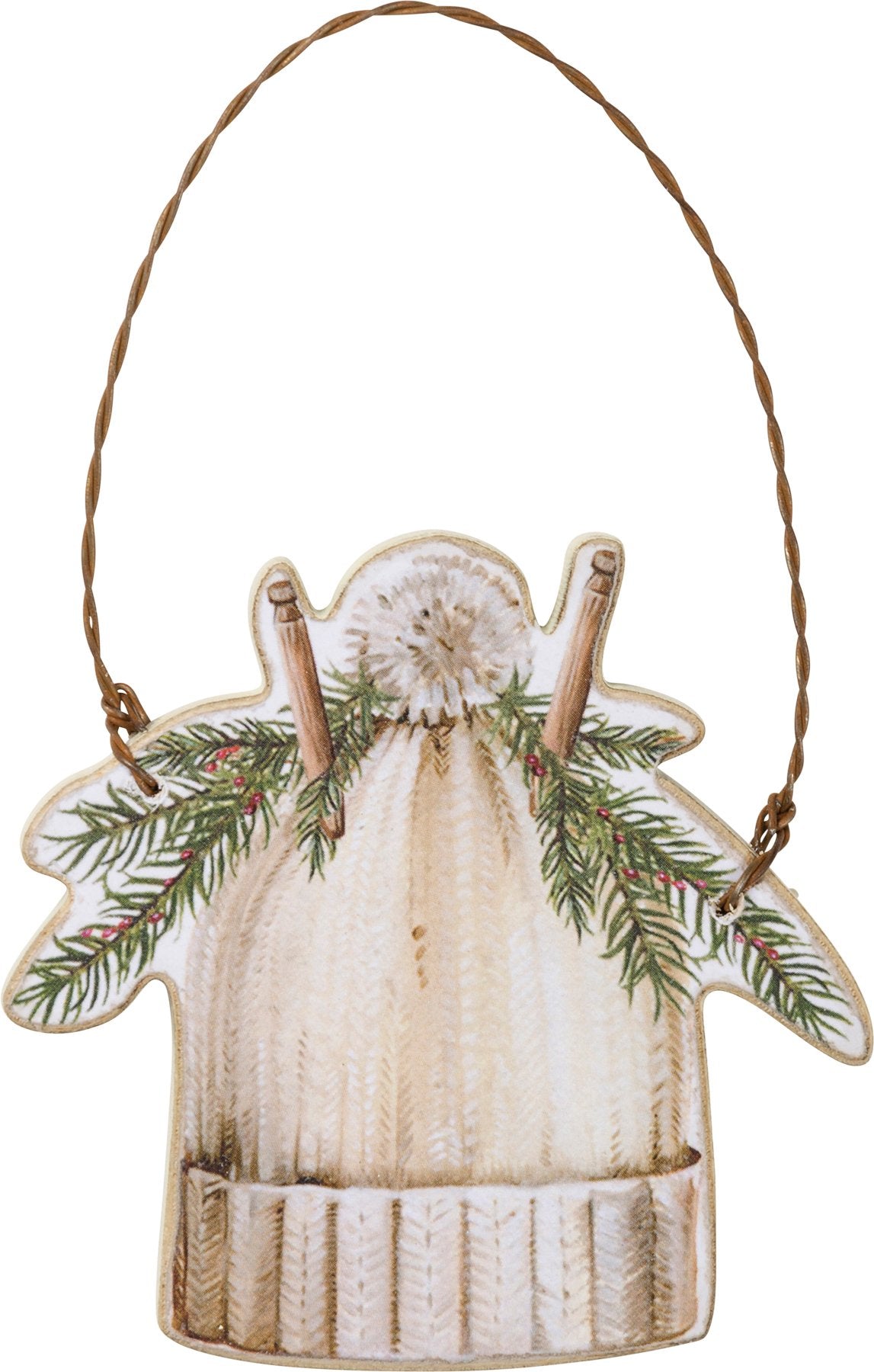 Charming Cozy Christmas Ornament Set: Rustic Wood & Paper Holiday Tree Decorations