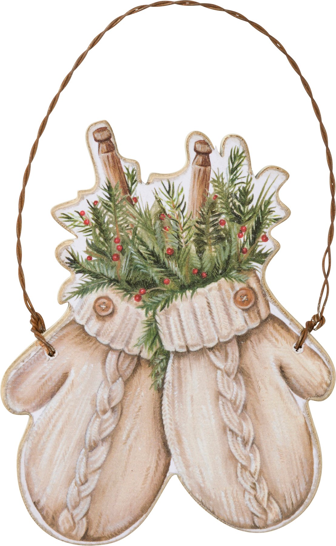 Charming Cozy Christmas Ornament Set: Rustic Wood & Paper Holiday Tree Decorations