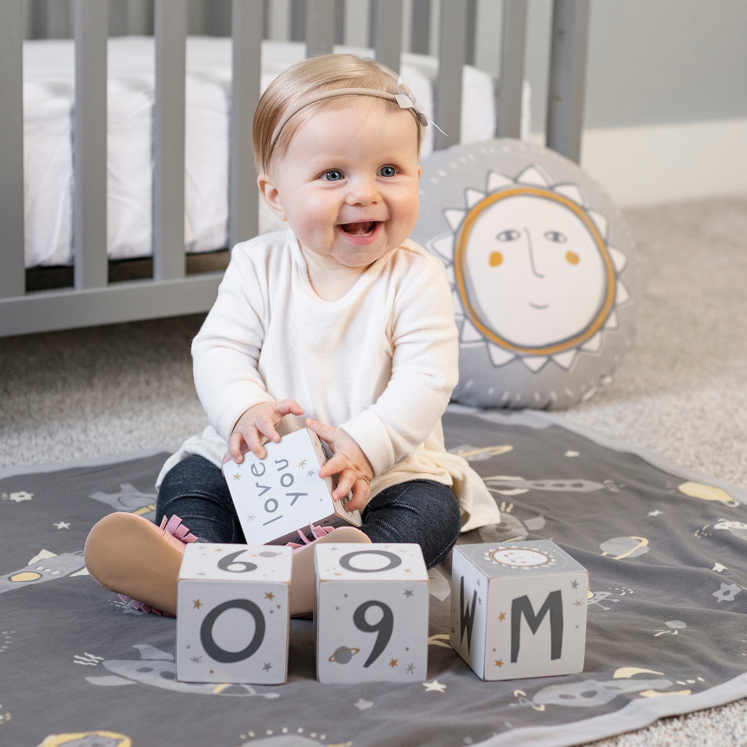 Celestial Galaxy Milestone Blocks: Track Baby's Growth in Days, Weeks, Months