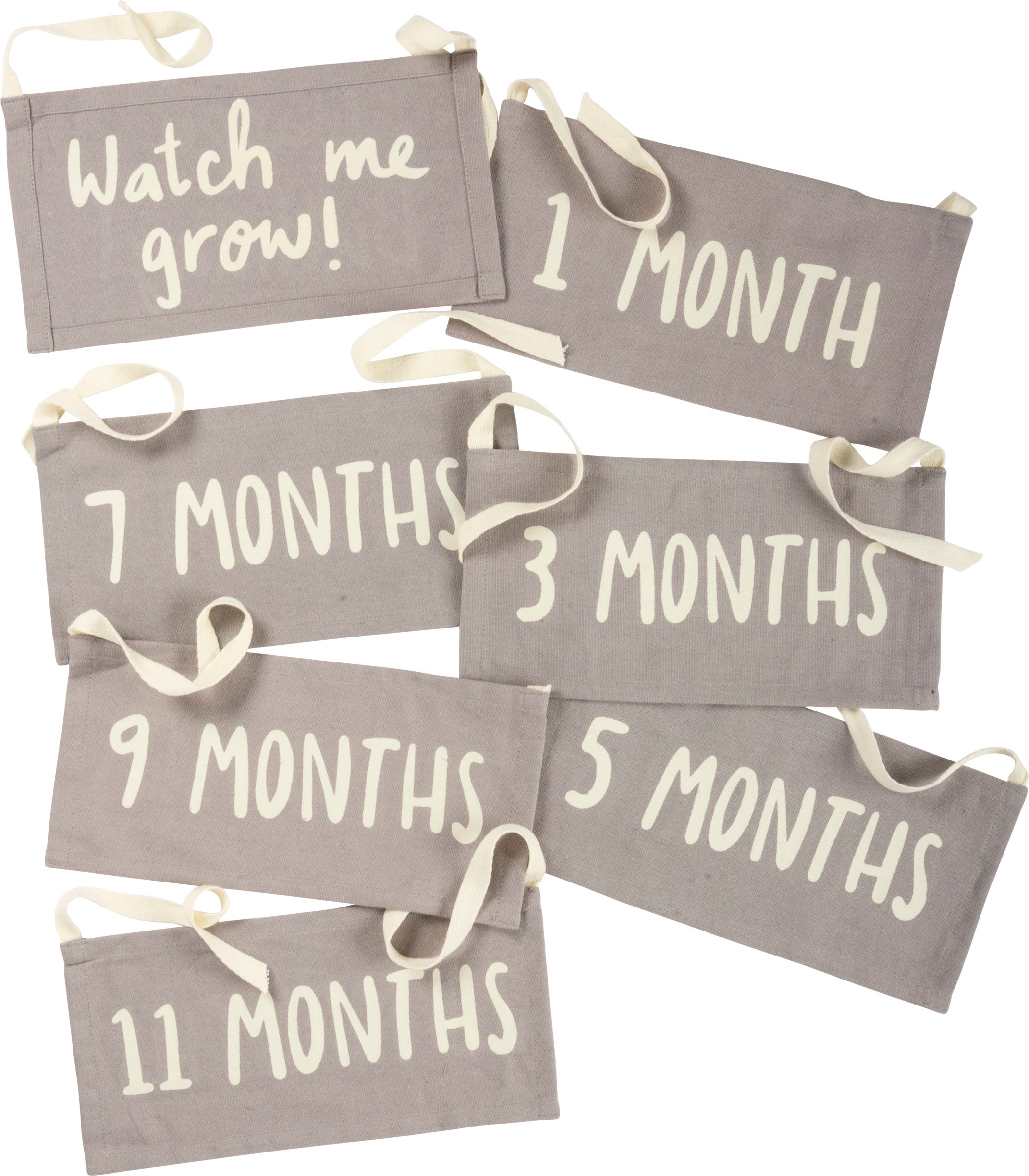 Cute Baby Monthly Milestone Growth Keepsake Pillow with Interchangeable Panels