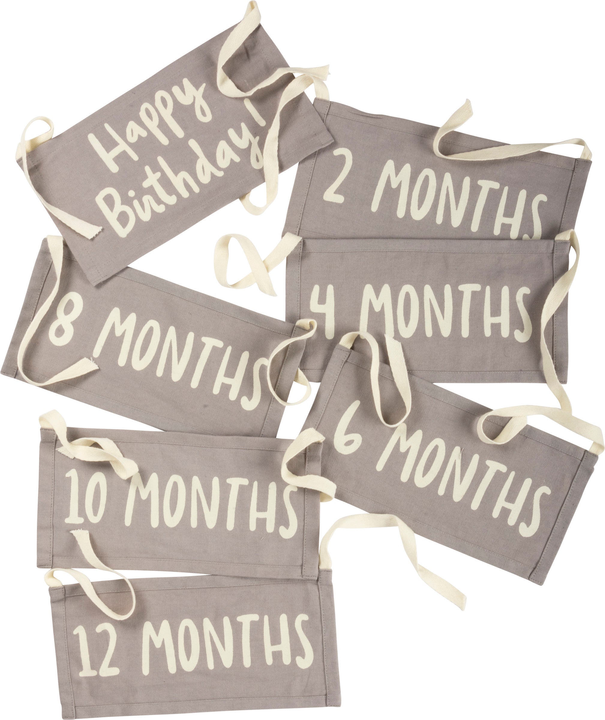 Cute Baby Monthly Milestone Growth Keepsake Pillow with Interchangeable Panels