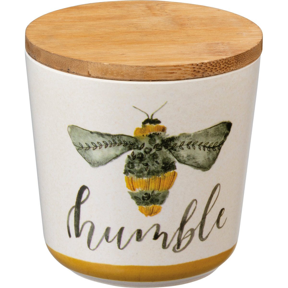 Charming Watercolor Bumblebee Canister Set - Humble, Sweet, Kind Kitchen Storage