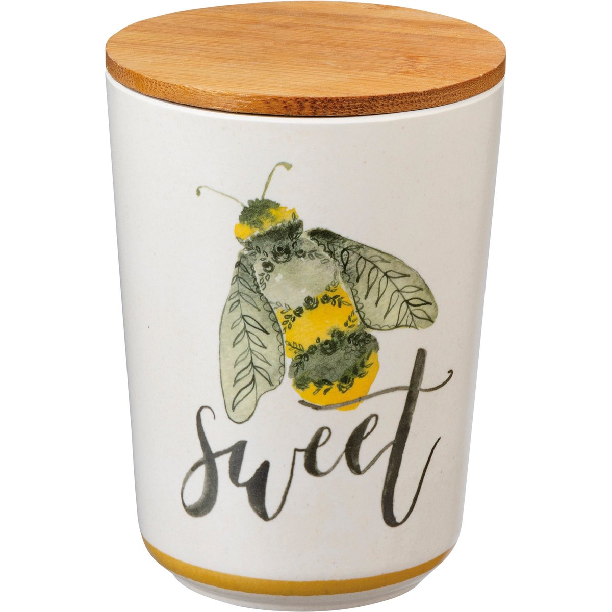 Charming Watercolor Bumblebee Canister Set - Humble, Sweet, Kind Kitchen Storage