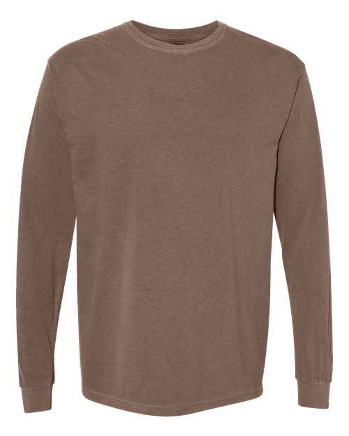 Comfort Colors Unisex Garment-Dyed Heavyweight Long Sleeve T-Shirt 6014 - Espresso