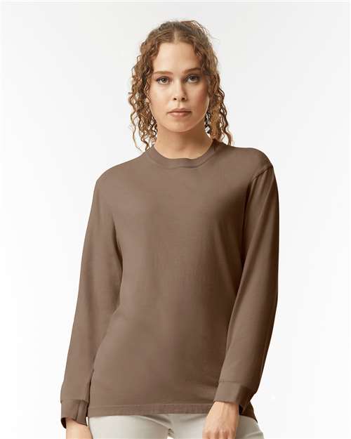 Comfort Colors Unisex Garment-Dyed Heavyweight Long Sleeve T-Shirt 6014 - Espresso