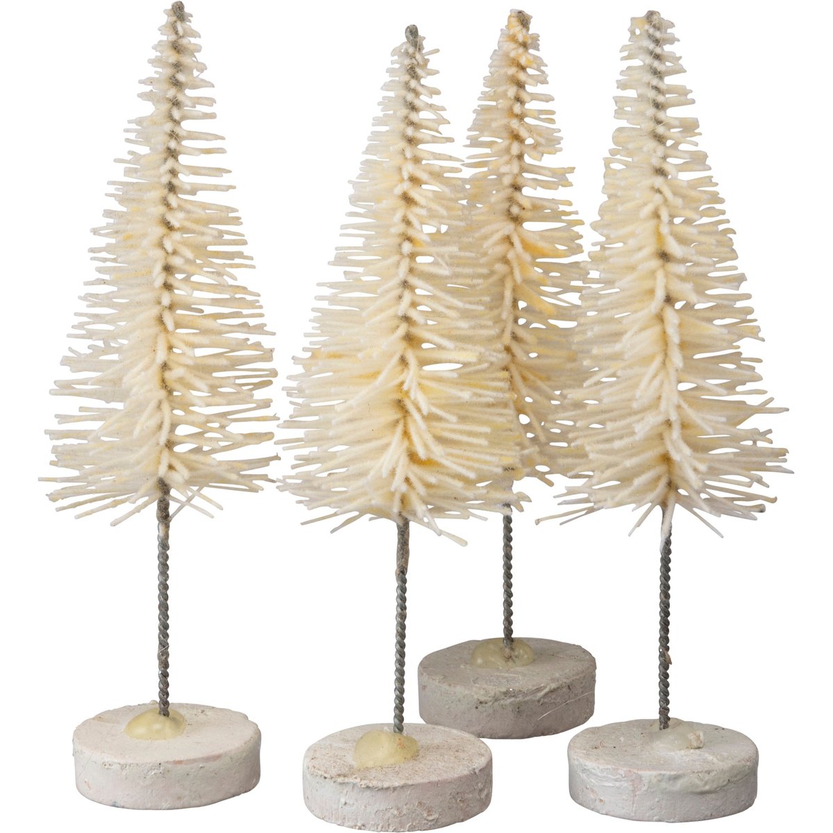 Snowy Village Churches & Trees Sitter Set - Festive Holiday Decor