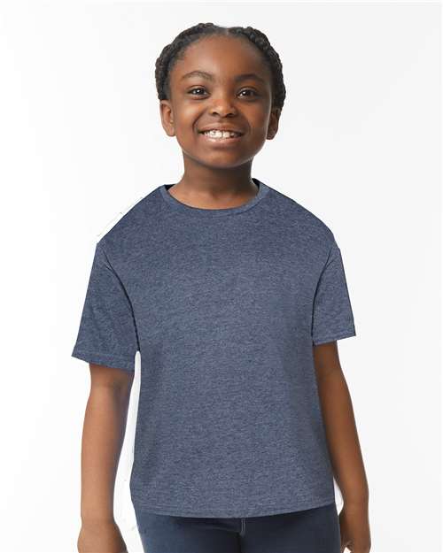 Gildan Youth Softstyle® T-Shirt 64000B - Heather Navy