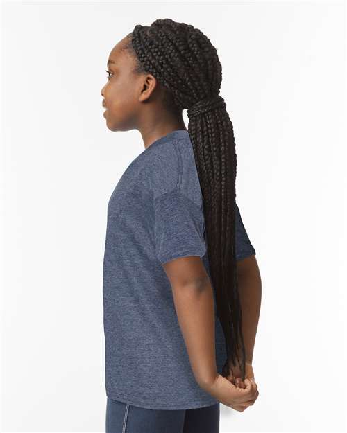 Gildan Youth Softstyle® T-Shirt 64000B - Heather Navy