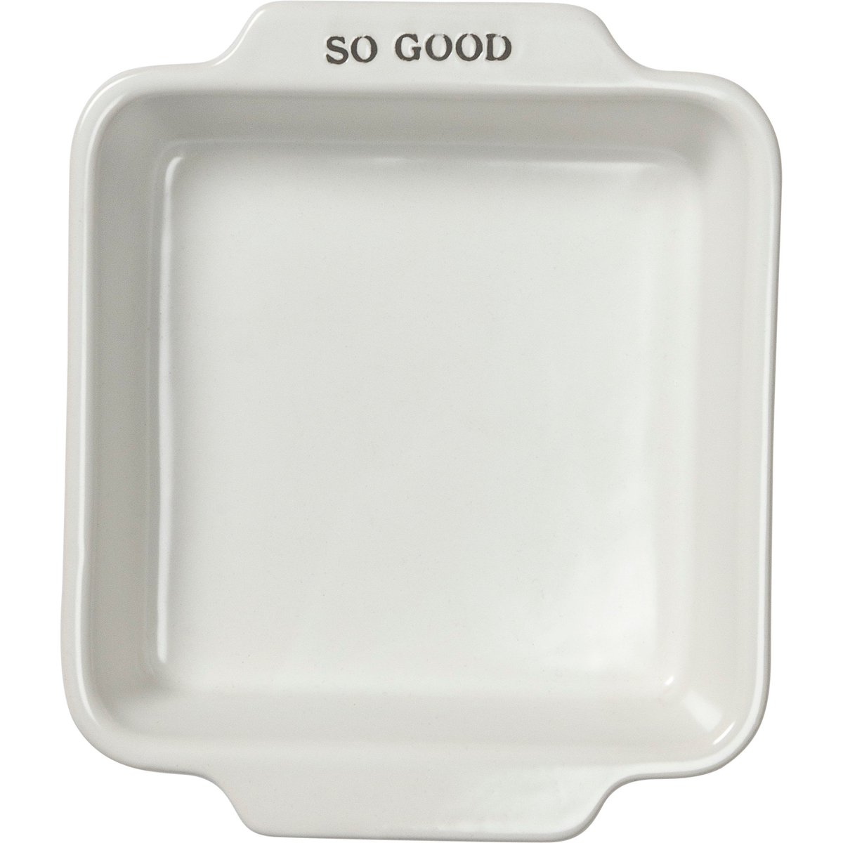 Charming Farmhouse Stoneware Square Baker Set - 'More Please' Dish Trio