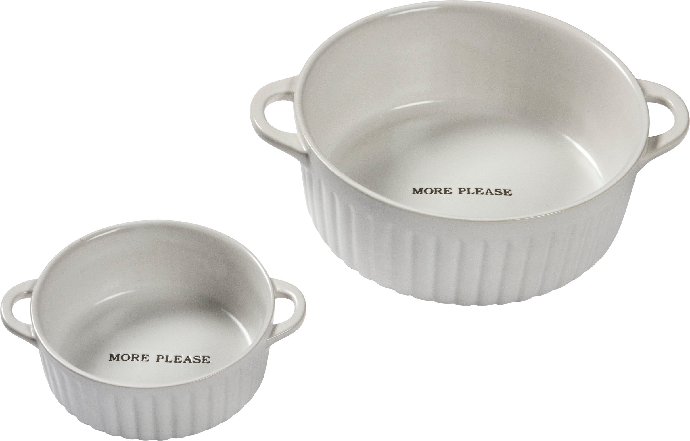 Primitives By Kathy Farmhouse White Stoneware Covered Casserole Dish Set, 2-Piece