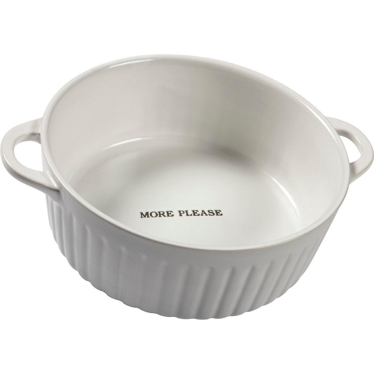 Primitives By Kathy Farmhouse White Stoneware Covered Casserole Dish Set, 2-Piece