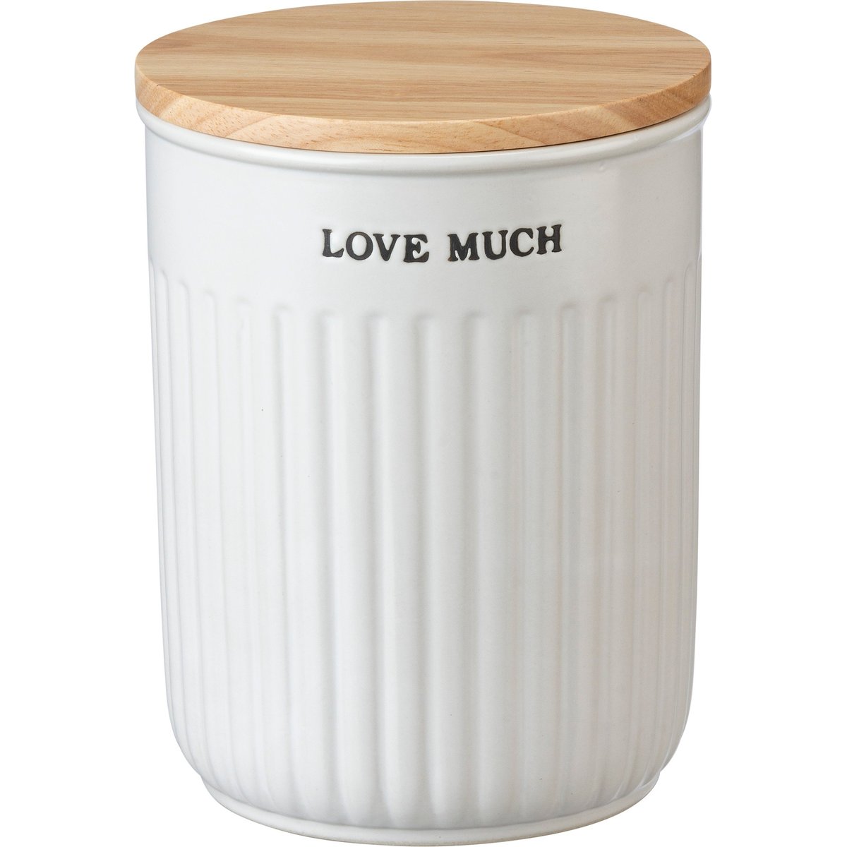 Primitives by Kathy Inspirational Stoneware Canister Set with Wood Lids