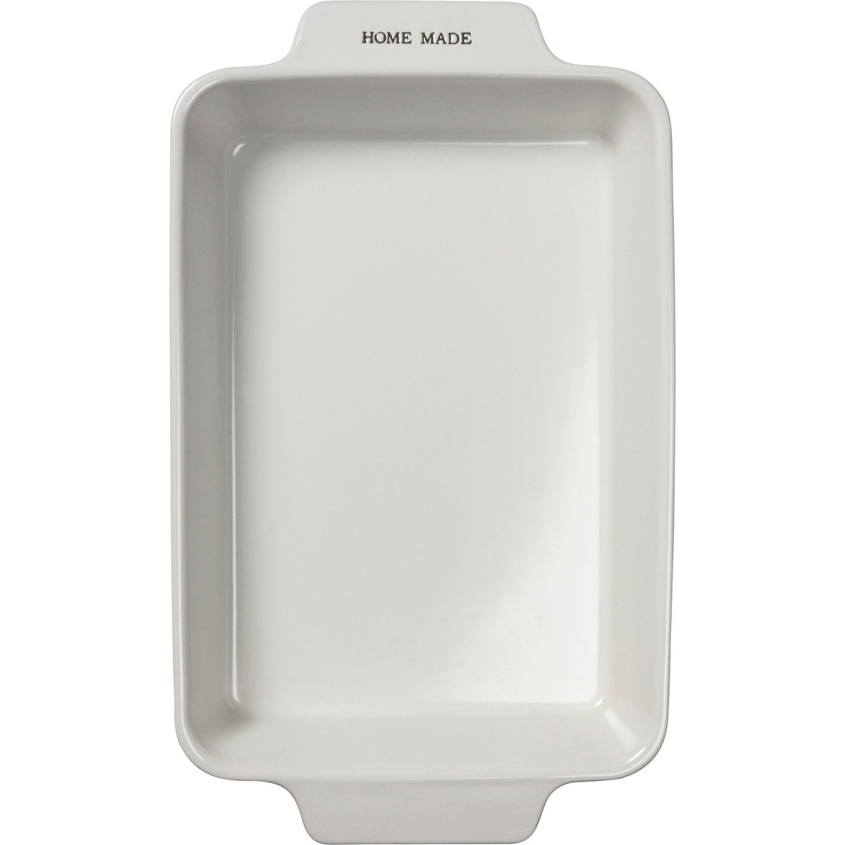 Charming Farmhouse Stoneware Baking Dish Set: 'With Love' & 'Home Made' Rectangle Bakers