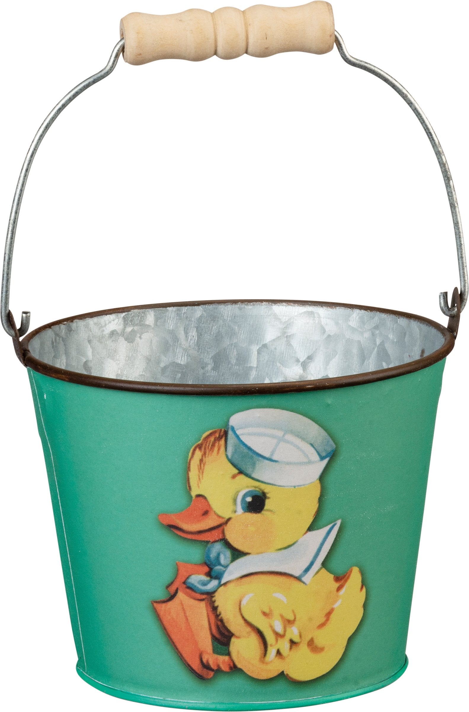 Vintage-Inspired Easter Spring Tin Bucket Set with Bunny Chick Lamb Designs