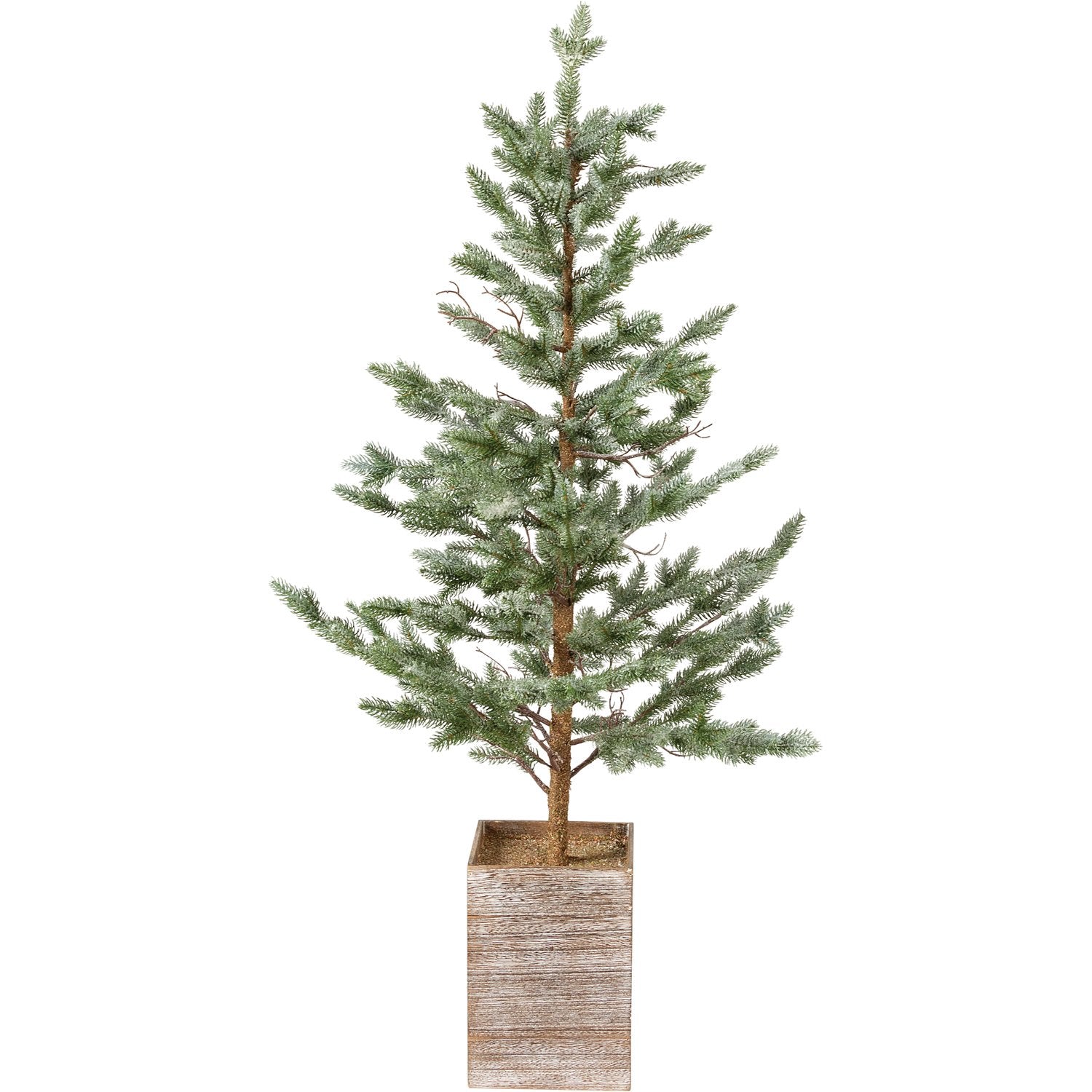 Enchanting 48-Inch Icy Bristle Artificial Christmas Tree with Glitter Flocking