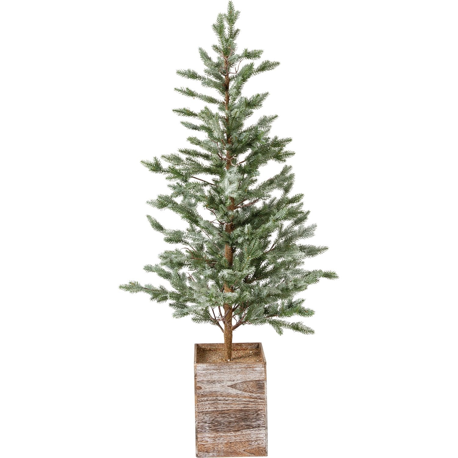 Sparkling Ice Bristle Christmas Tree, 54-Inch Tall, Glitter Accented Holiday Decor