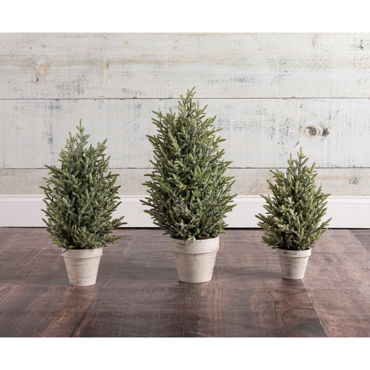 Sparkling Icy Bristle Christmas Tree with Flower Pot Base, 24-Inch Tall