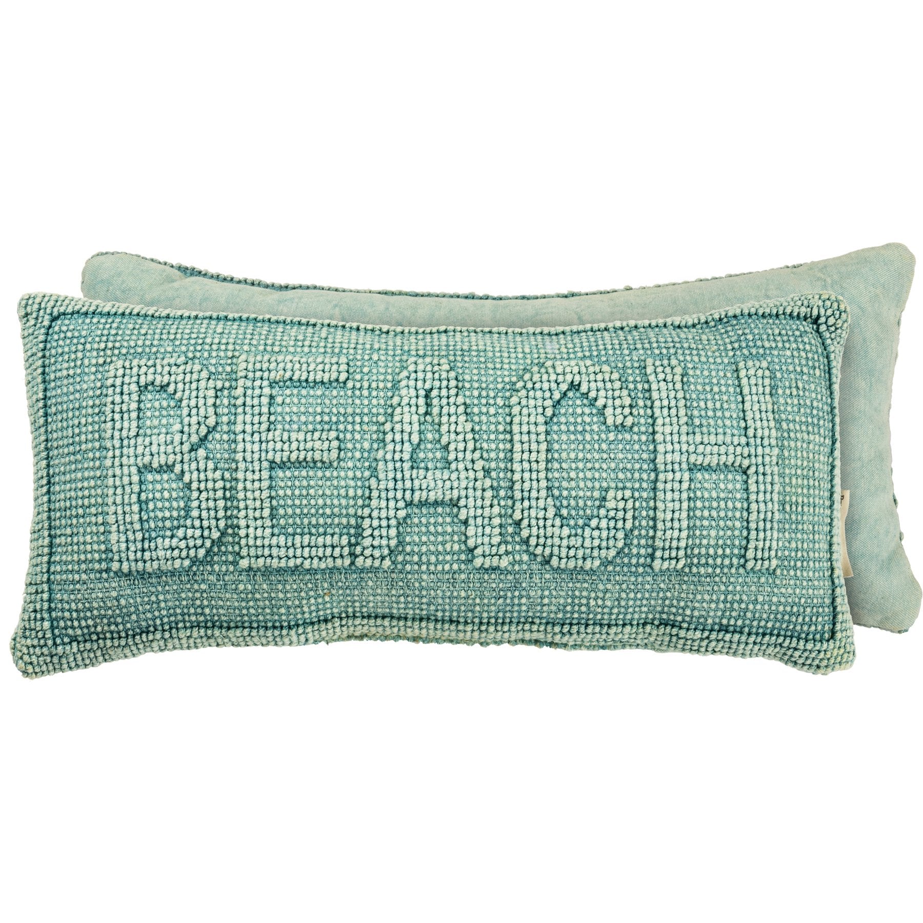 Coastal Beach Sentiment Decorative Pillow: Soft Cotton Canvas with Zippered Cover