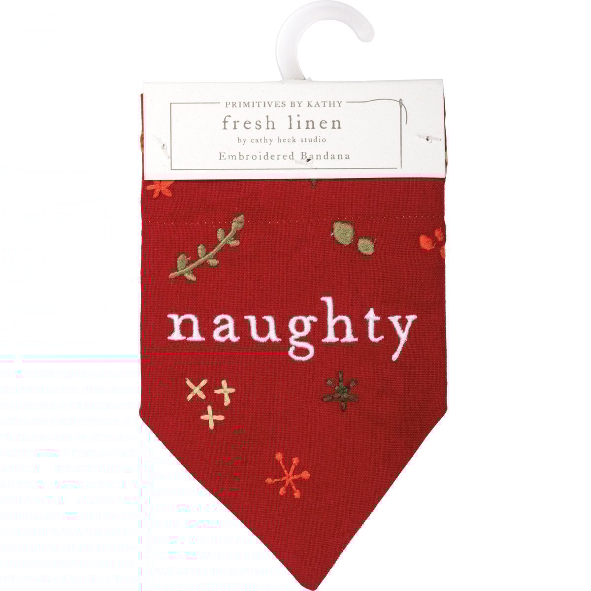 Reversible Naughty or Nice Festive Holiday Pet Collar Bandana
