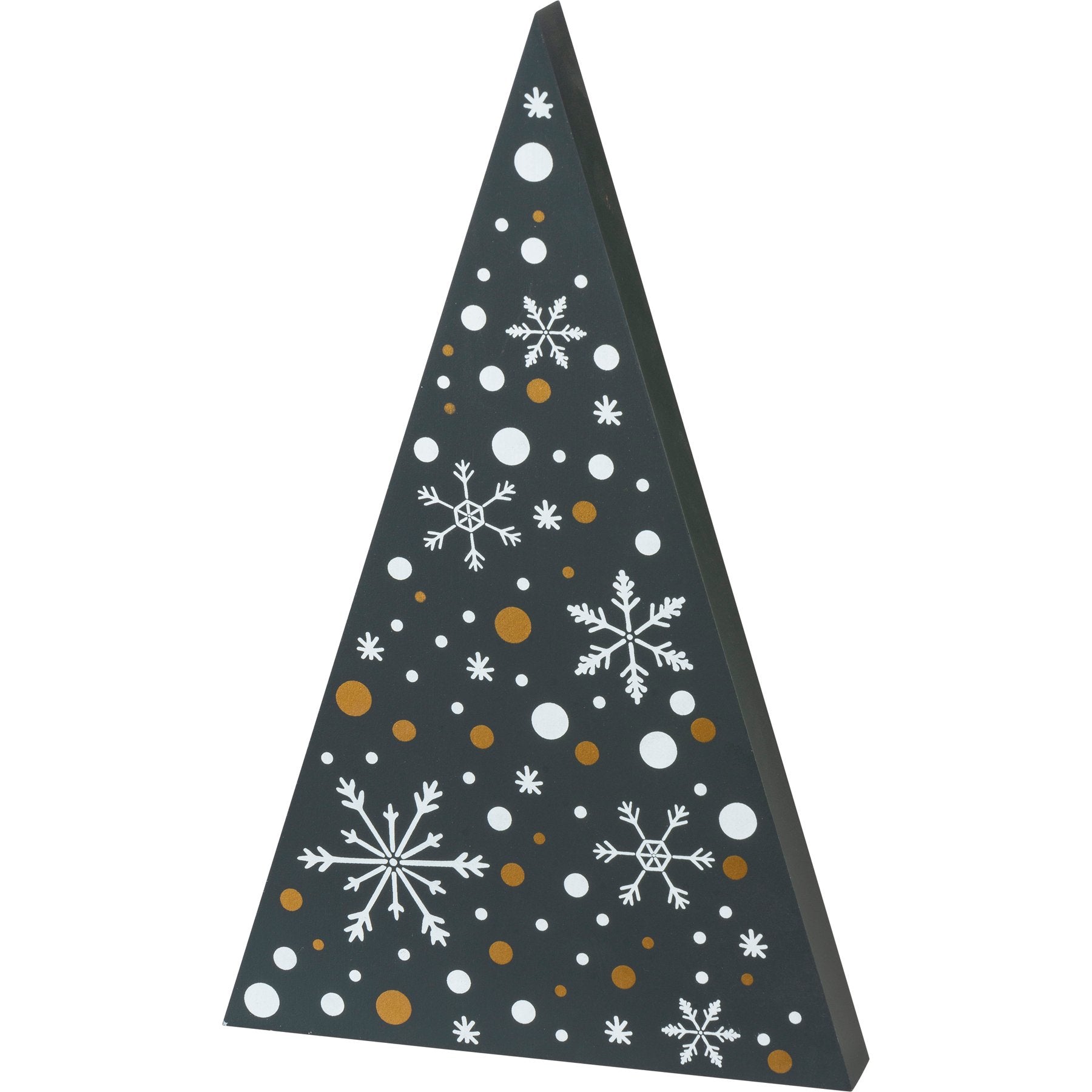 Chunky Wooden Christmas Tree Sitter Set - Hand-Painted Holiday Decor