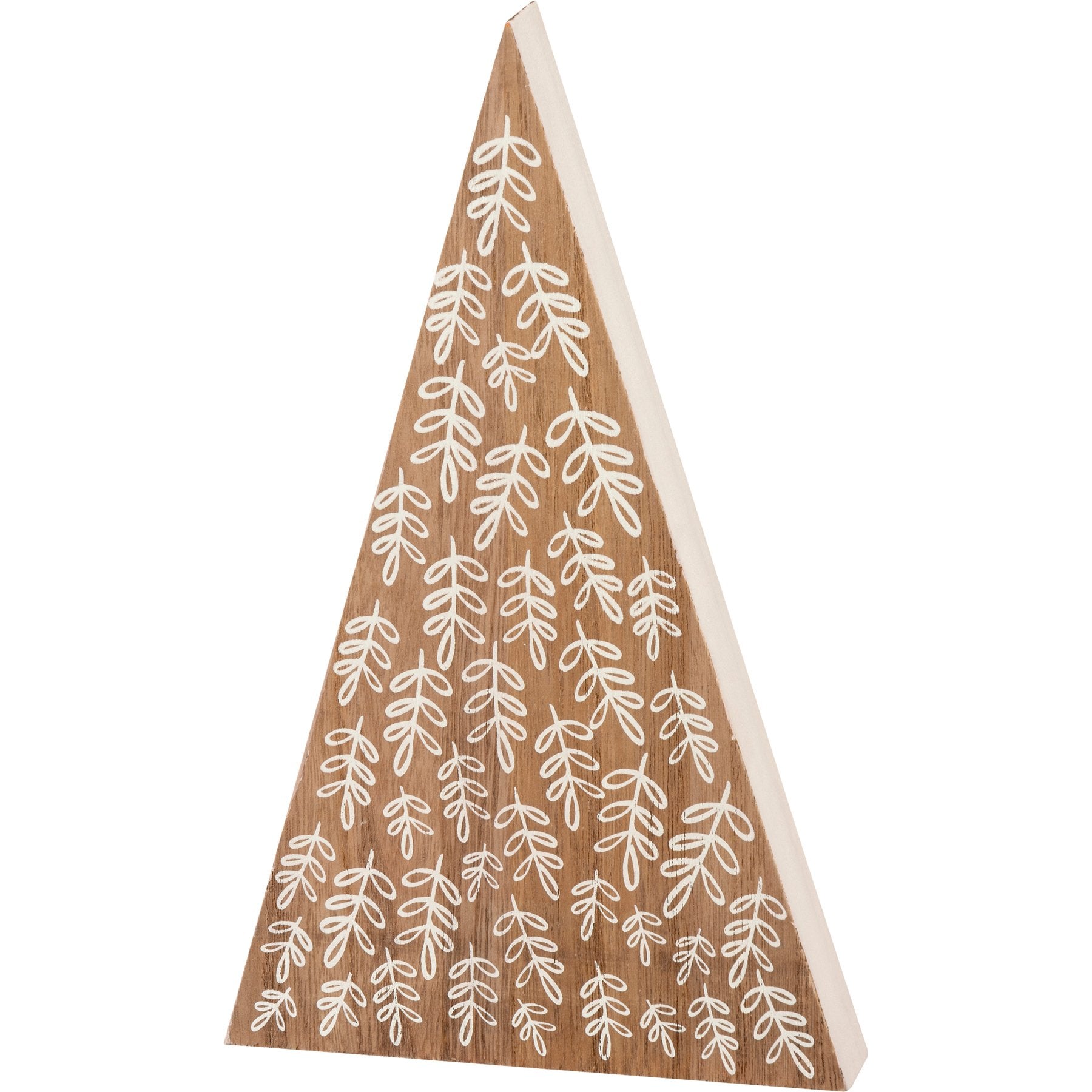 Chunky Wooden Christmas Tree Sitter Set - Hand-Painted Holiday Decor