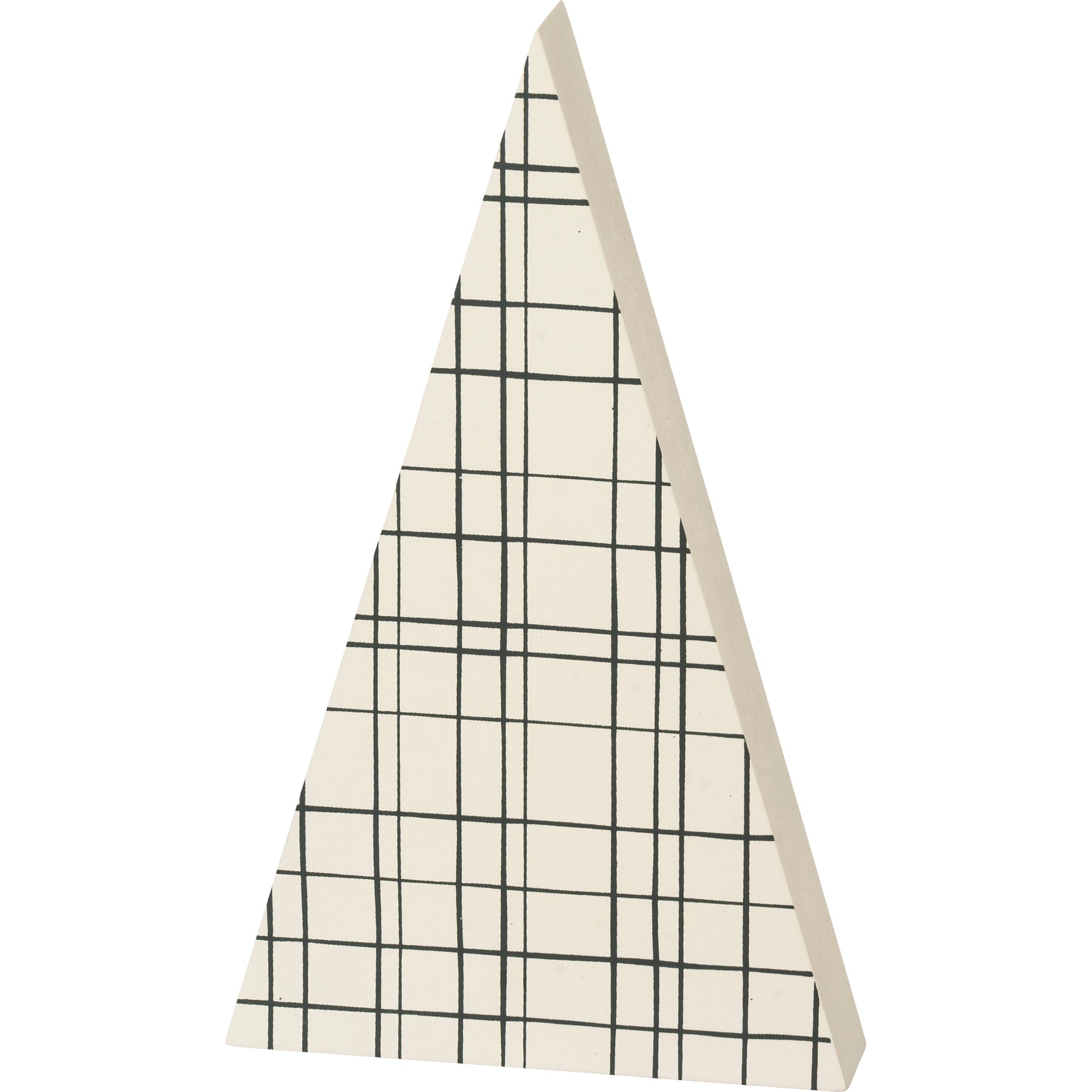 Festive Wooden Christmas Tree Sitter Set - Holiday Decor Accent, 3-Piece Chunky Design