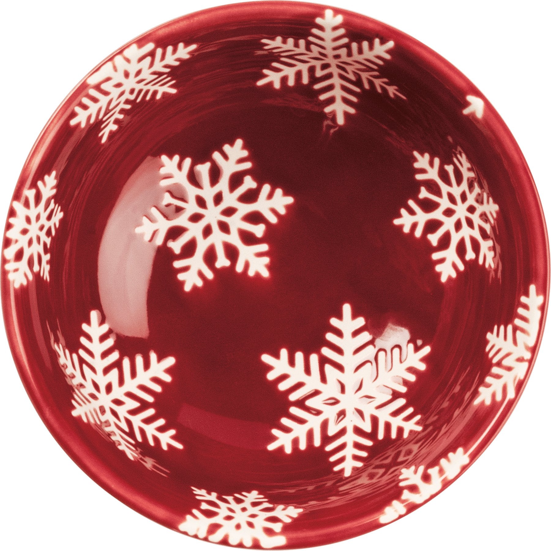 Festive Stoneware Christmas Bowl Set: Snowflake & Deer Design - 3-Piece Holiday Dishes