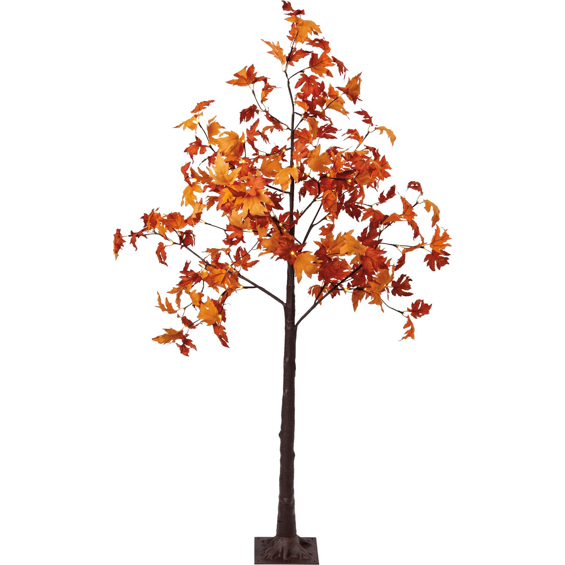 72-inch Lighted Indoor Fall Maple Tree with Twinkle Lights Option