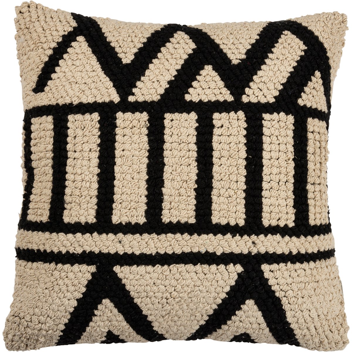 Primitives by Kathy Cream Geometric Square Throw Pillow with Zipper Cover