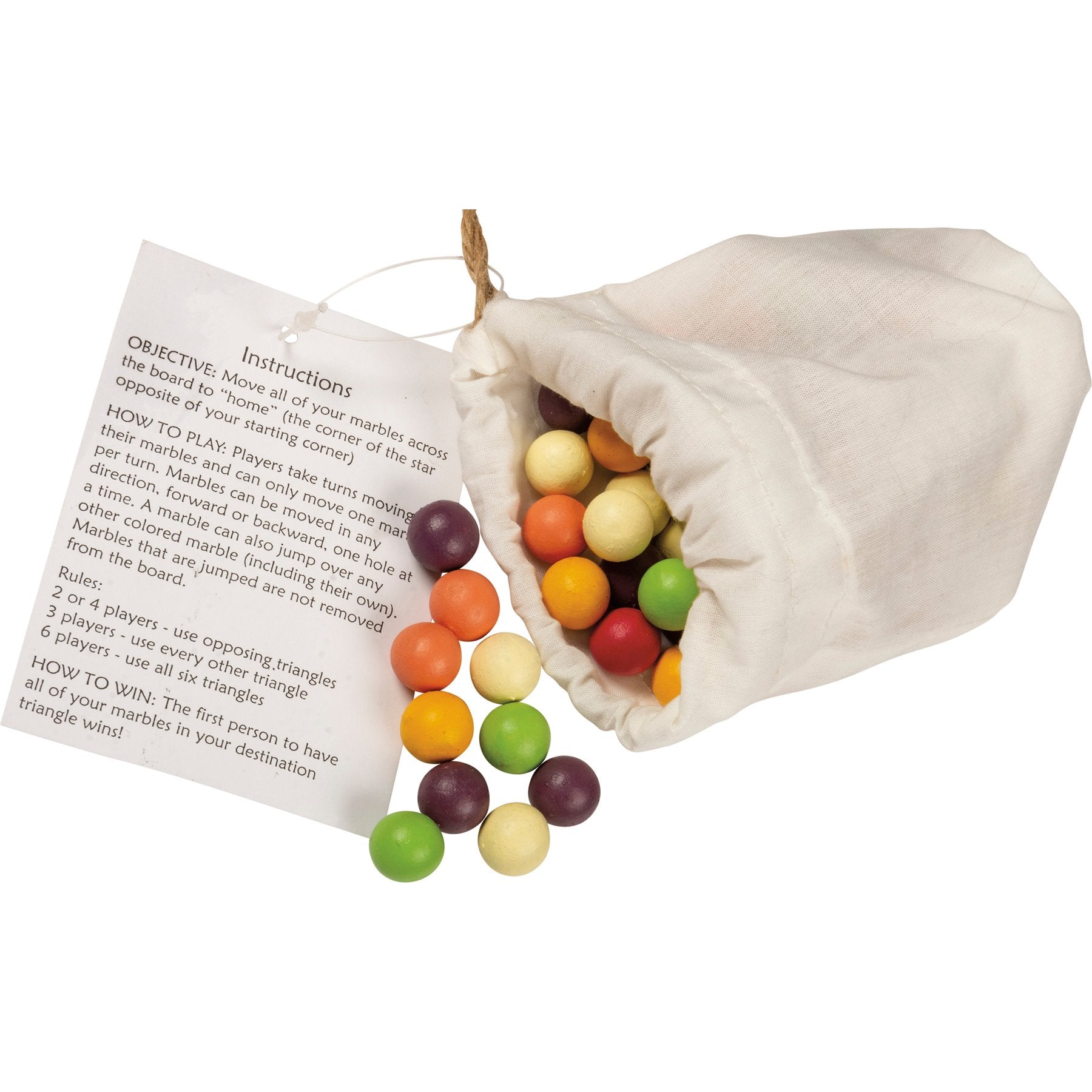 Decorative Wooden Chinese Checkers Wall Game with Marbles and Storage Bag