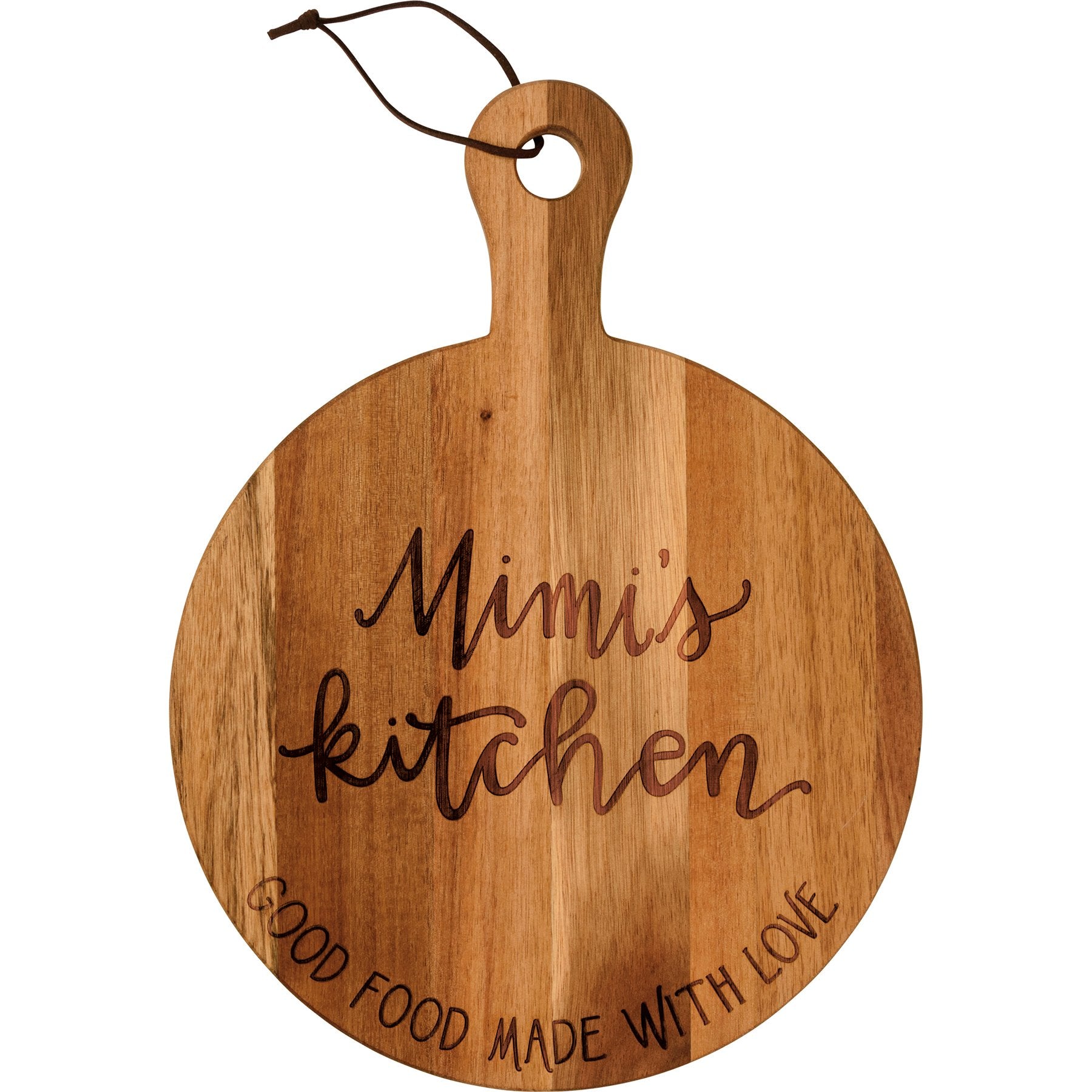 Mimi's Kitchen Acacia Wood Cutting Board with 'Food Made With Love' Engraving