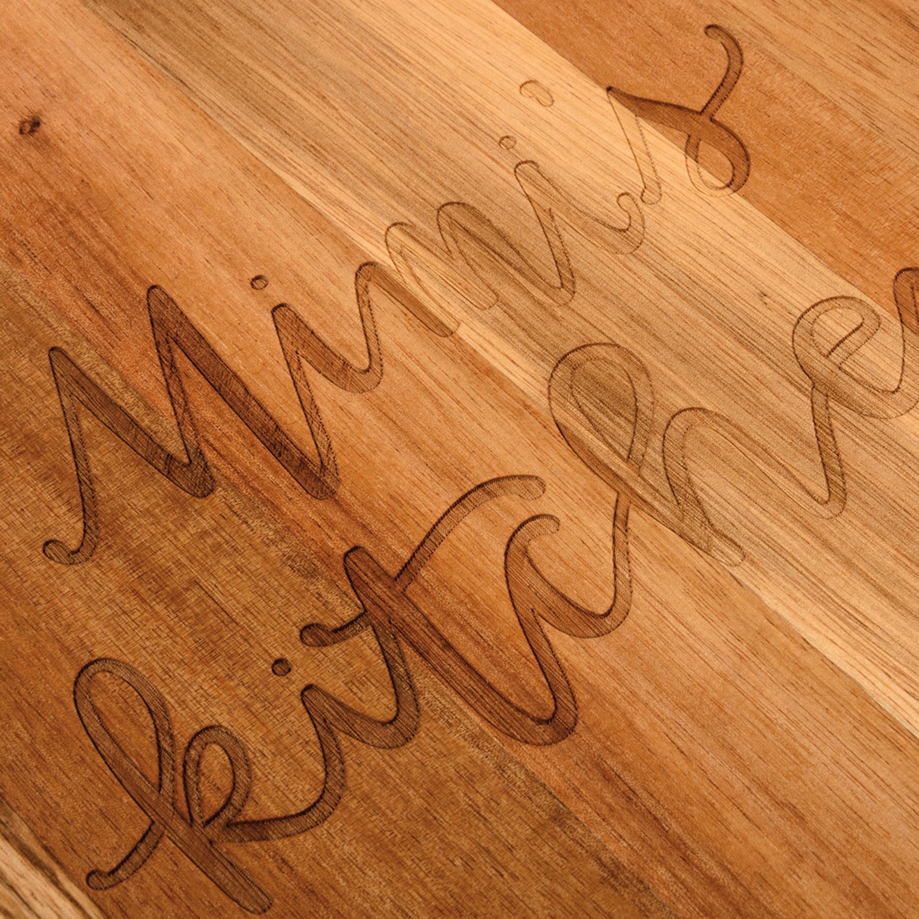 Mimi's Kitchen Acacia Wood Cutting Board with 'Food Made With Love' Engraving