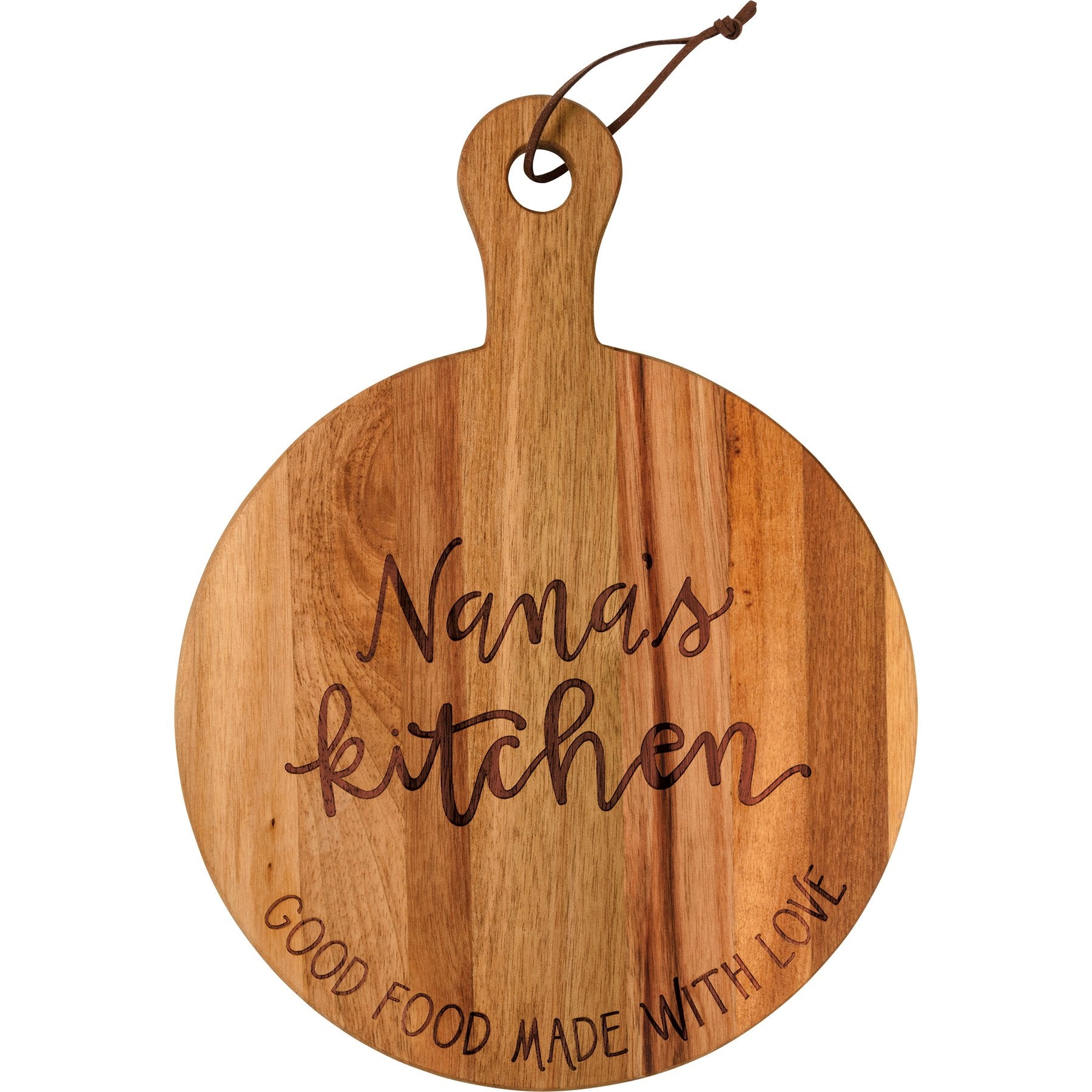 Nana's Kitchen Food Made With Love Acacia Wood Engraved Cutting Board