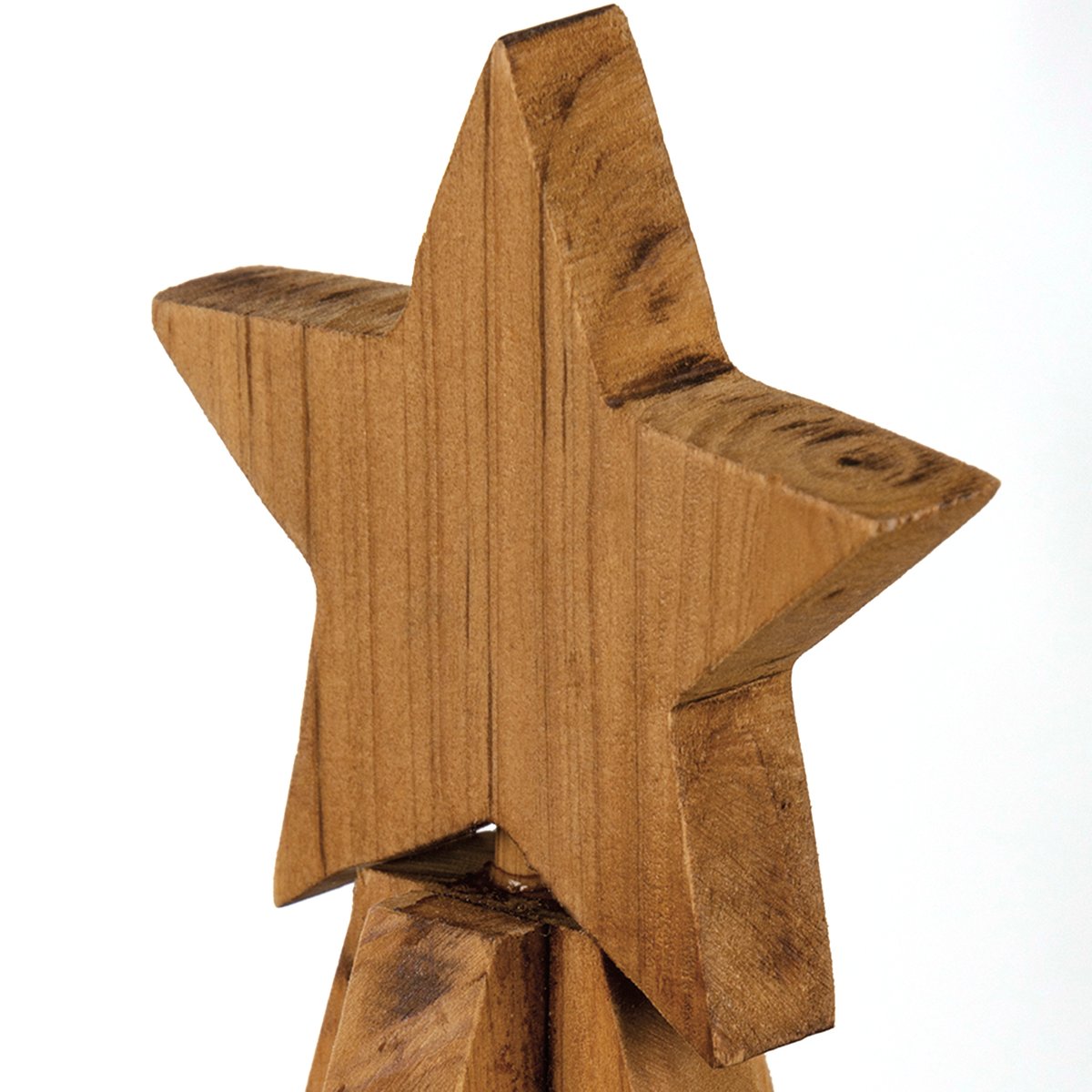 Rustic Wooden Pine Christmas Tree Set with Star Accents, Holiday Decor