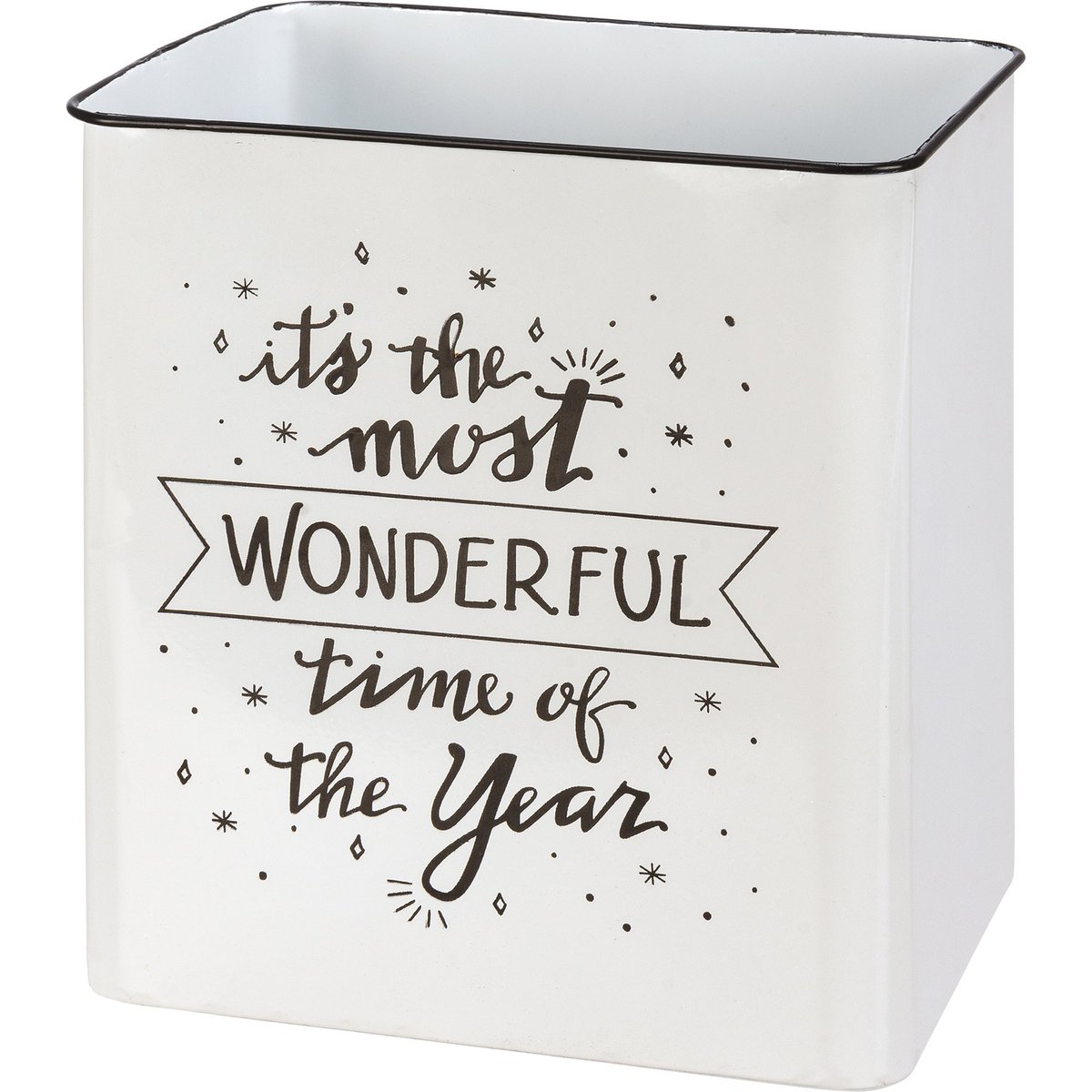 Festive Merry Everything Metal Bin Set - Holiday Storage & Home Decor