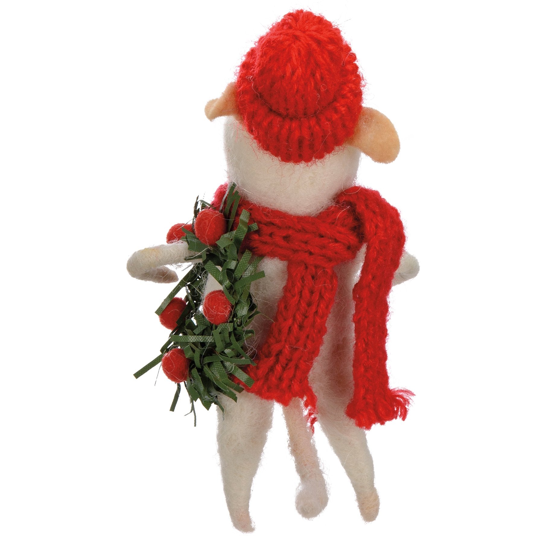 Charming Five-Piece Christmas Mice Critter Set with Festive Knit Outfits