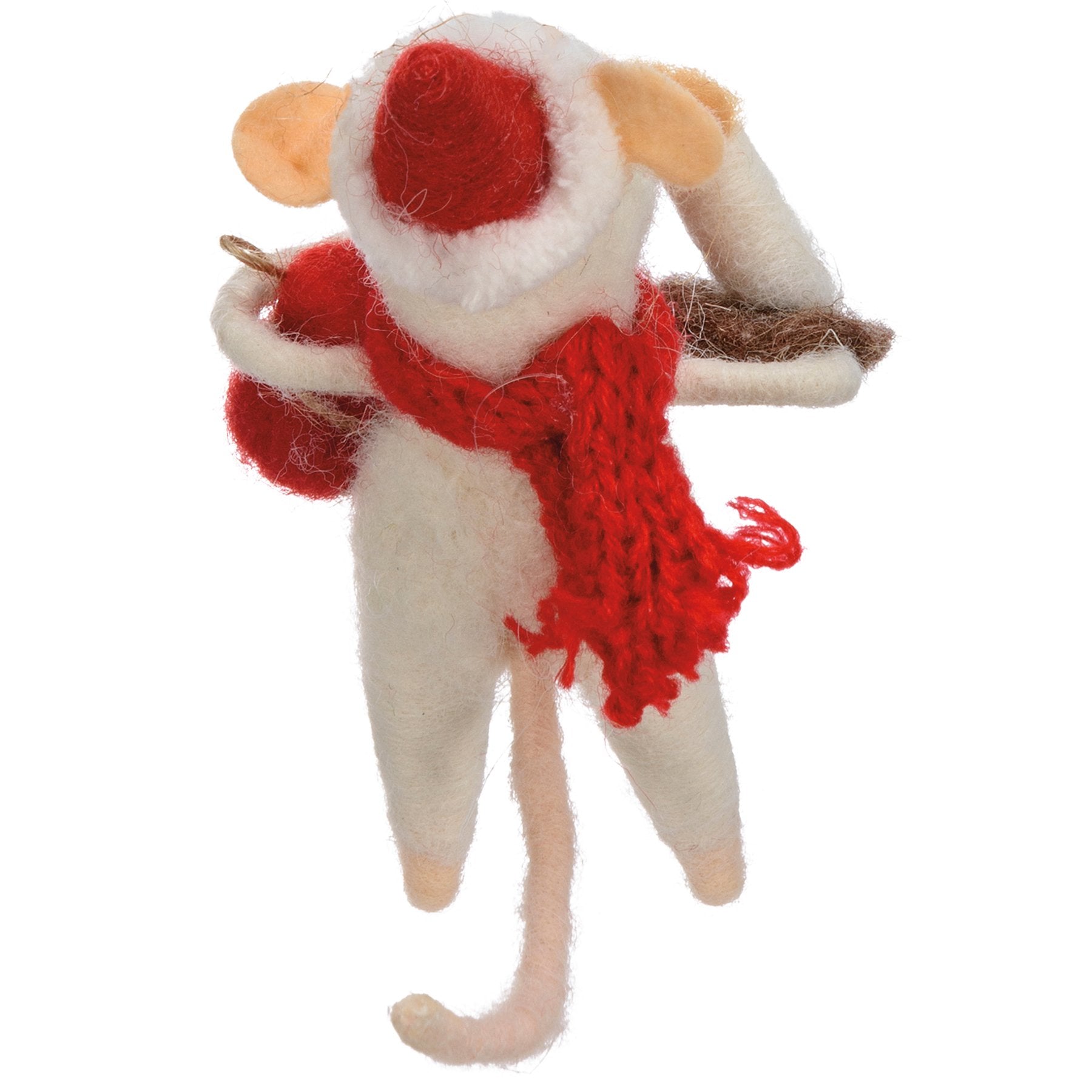 Charming Five-Piece Christmas Mice Critter Set with Festive Knit Outfits