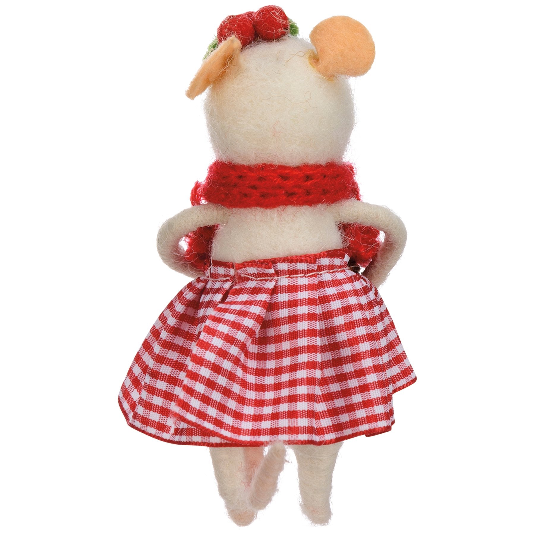 Charming Five-Piece Christmas Mice Critter Set with Festive Knit Outfits