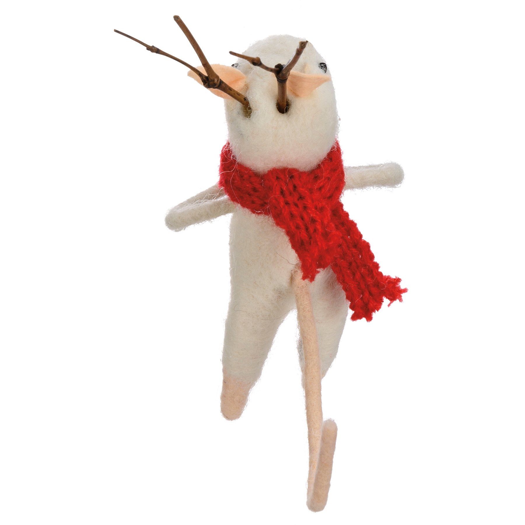 Charming Five-Piece Christmas Mice Critter Set with Festive Knit Outfits