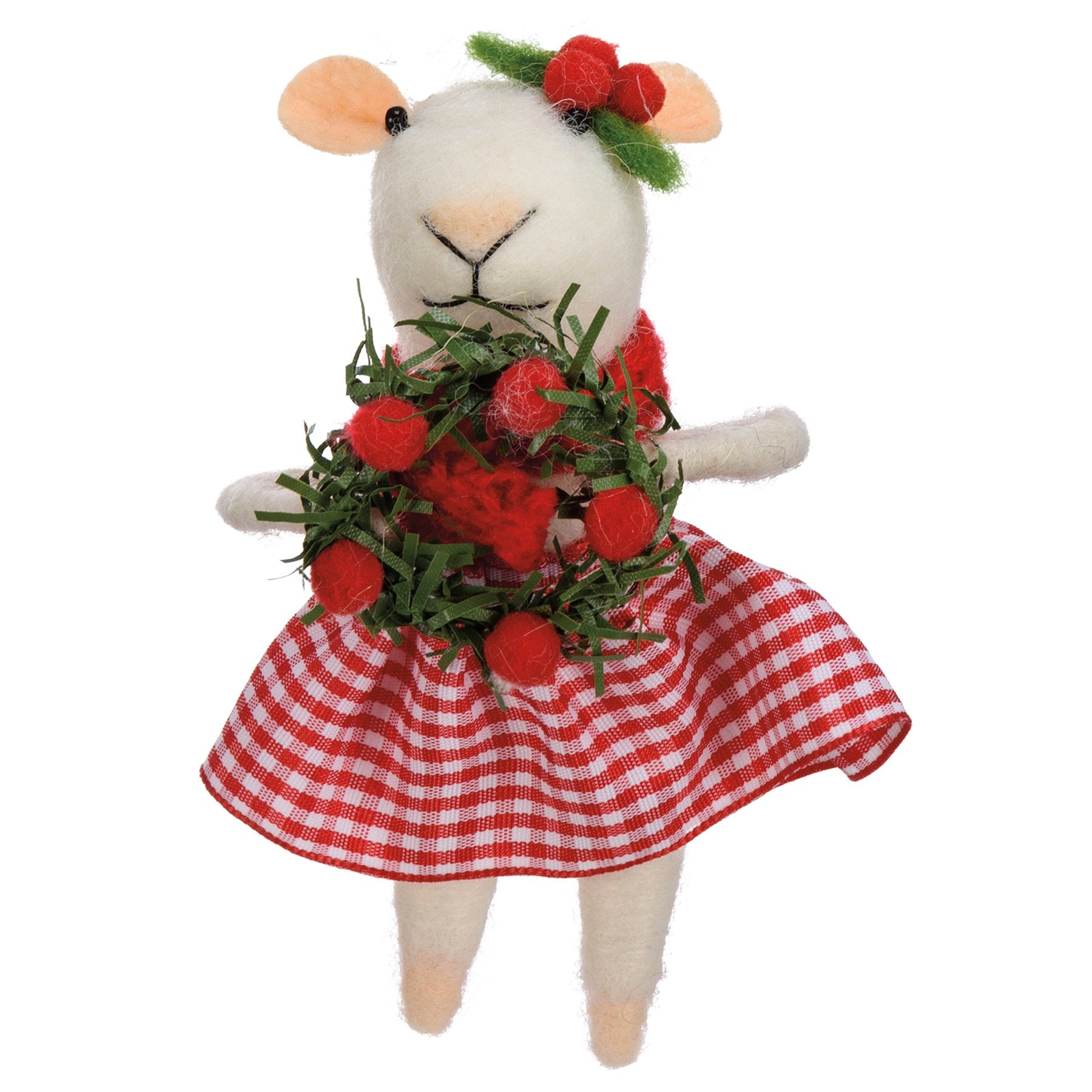 Charming Five-Piece Christmas Mice Critter Set with Festive Knit Outfits