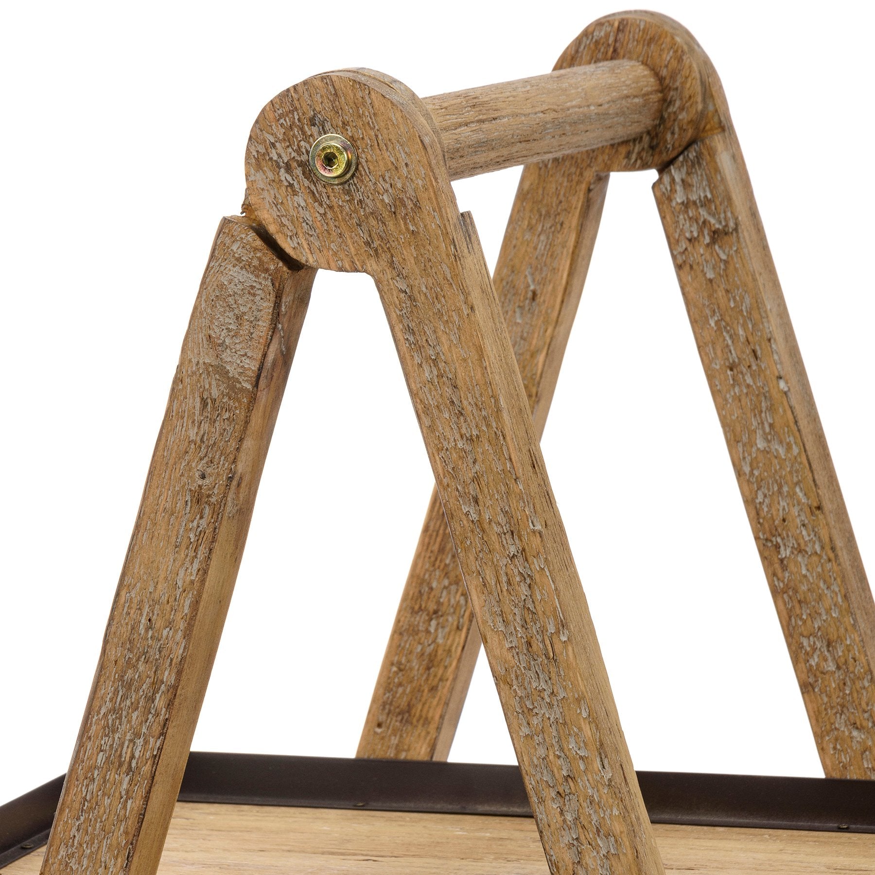 Charming Two-Tiered Rustic Ladder Tray for Farmhouse Home Decor Display