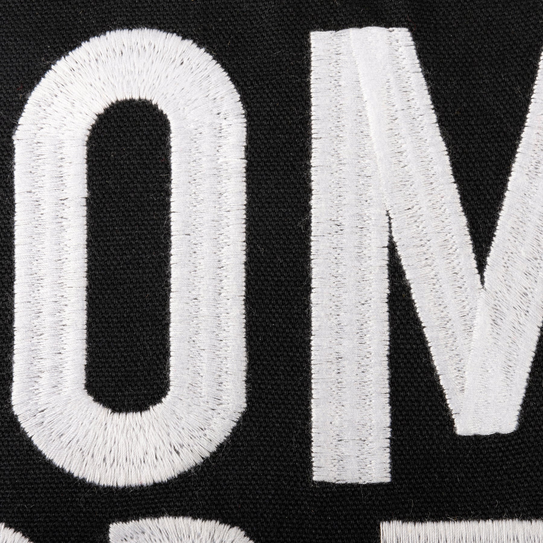 Charming Black Cotton 'Home For The Holidays' Embroidered Throw Pillow