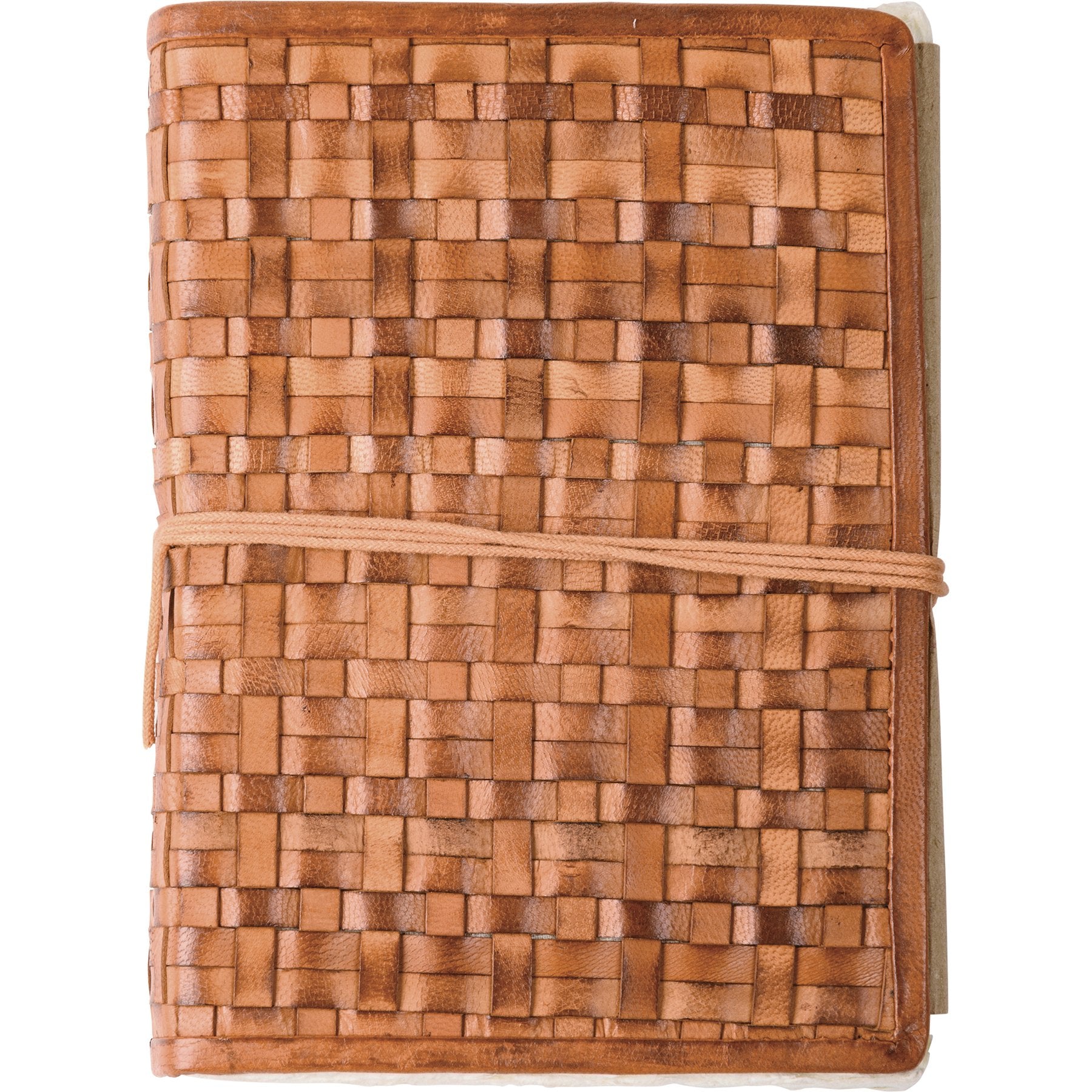 Premium Woven Leather Journal for Thoughts & Creativity, Decorative Rustic Desk Stationery