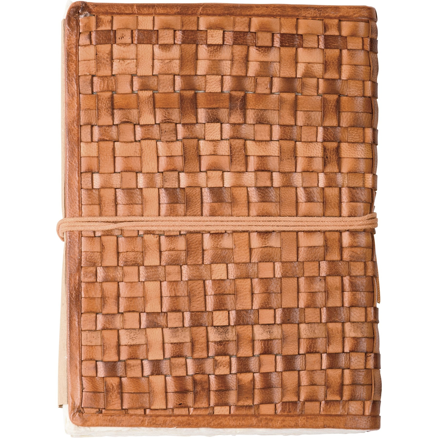 Premium Woven Leather Journal for Thoughts & Creativity, Decorative Rustic Desk Stationery