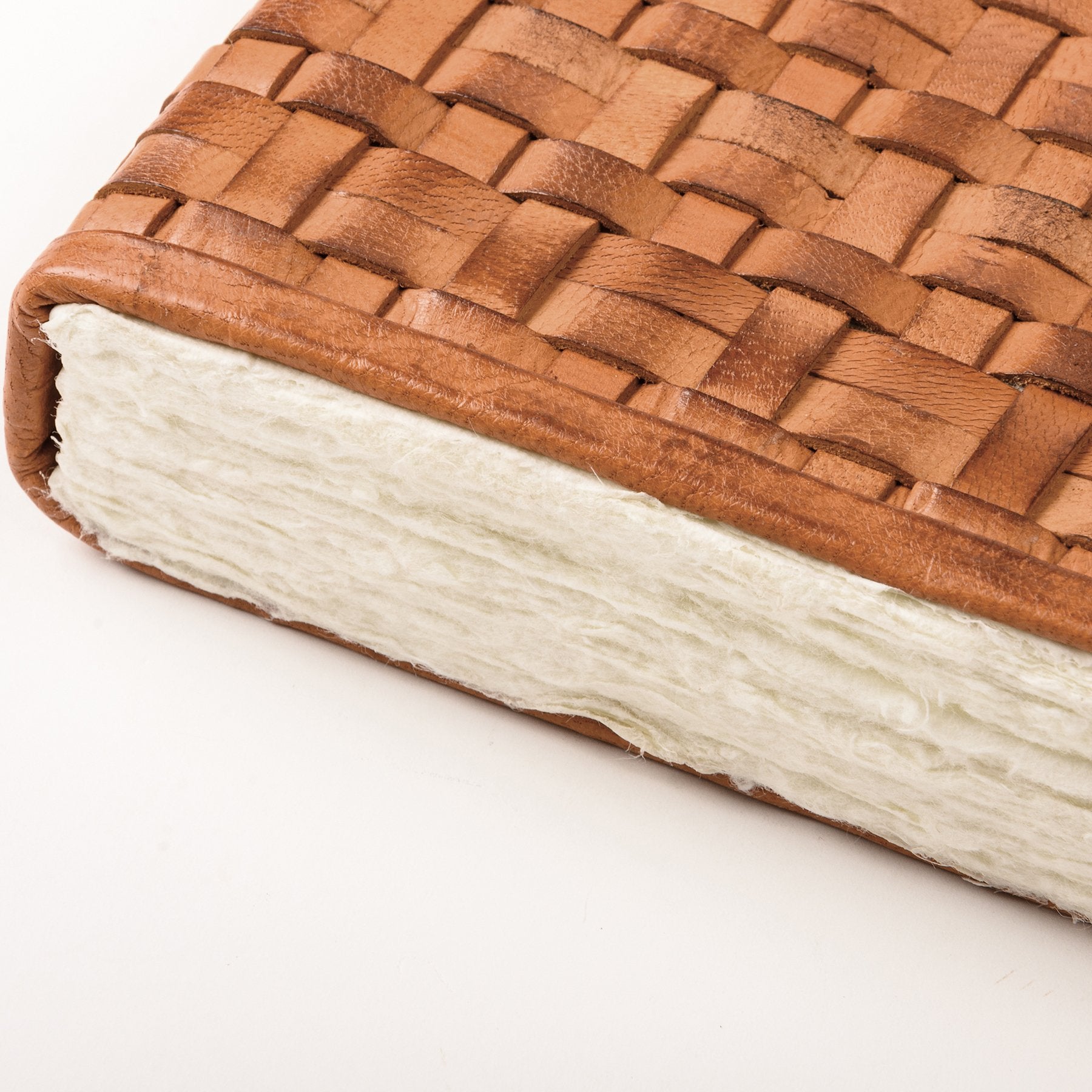 Premium Woven Leather Journal for Thoughts & Creativity, Decorative Rustic Desk Stationery