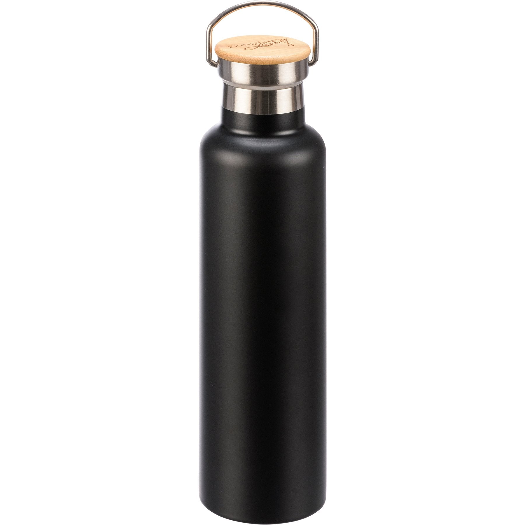 Premium 25oz Stainless Steel Insulated Water Bottle with Elegant Bamboo Lid