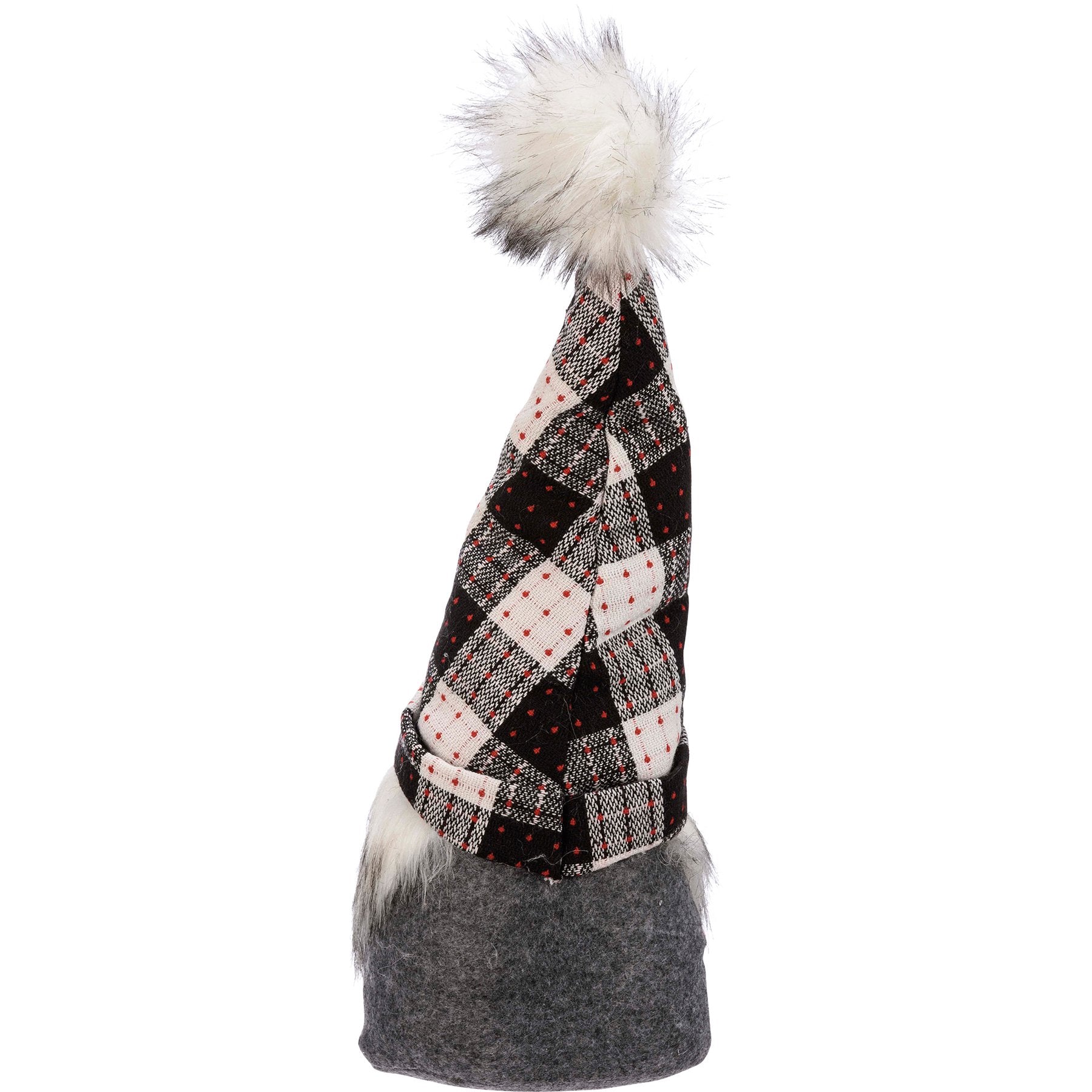 Charming Large Weighted Plaid Christmas Gnome Sitter Set - Festive Holiday Decor