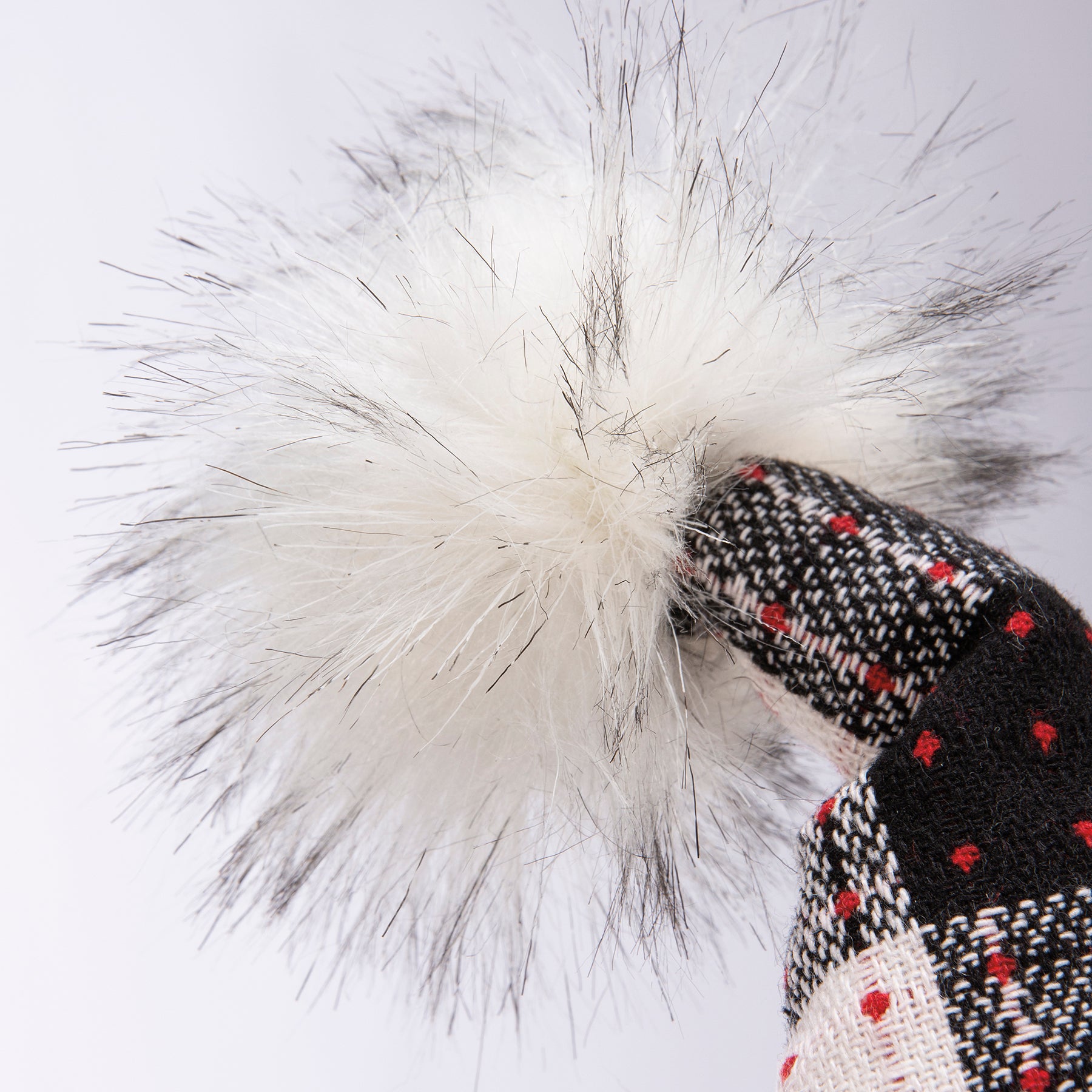 Charming Red Black Plaid Standing Gnome Sitter Set - Adjustable Holiday Decor